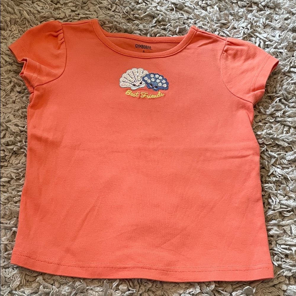 2009 Gymboree “Mermaid Magic” Best Friends Seashell Tee, Size 6